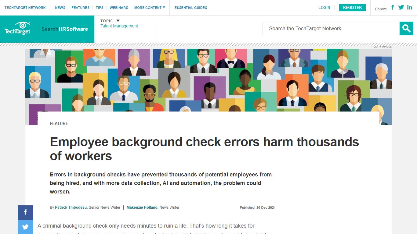 Employee background check errors harm thousands of workers